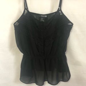 F21 sheer detailed spaghetti strap
